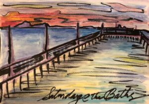 Saturday at the Baths by Maureen Barten Artworks