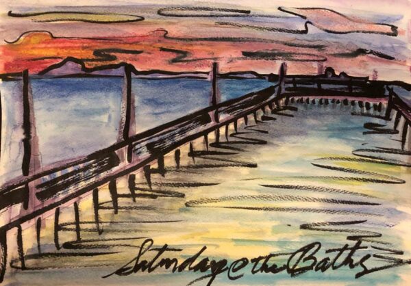 Saturday at the Baths by Maureen Barten Artworks